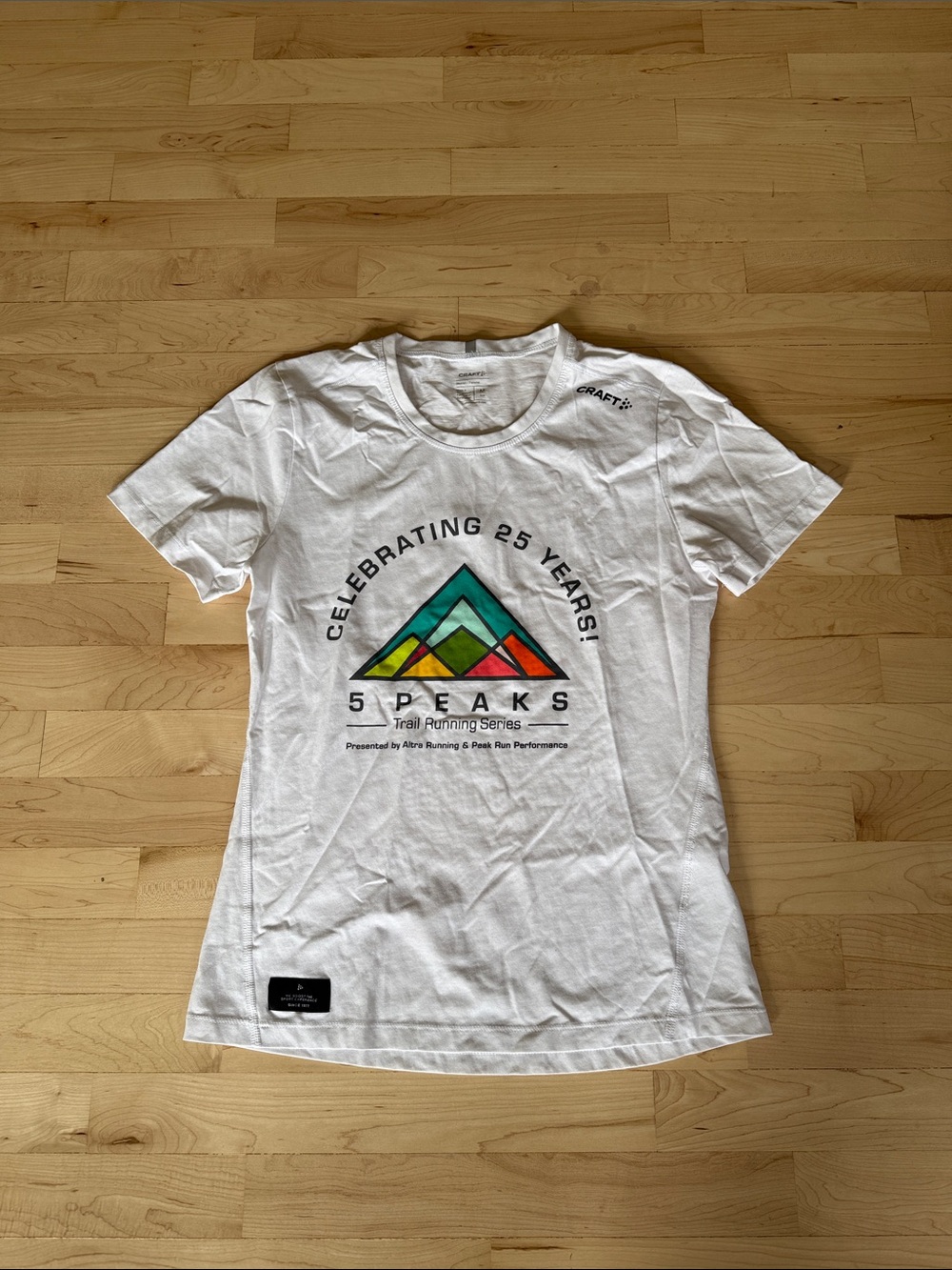 White Short-Sleeve Five Peaks Tee (Craft Brand)